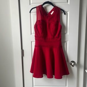 Red mini a-line cocktail dress